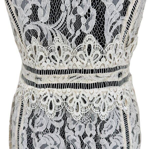 Free People Ivory Bell Sleeve Lace Maxi Duster | Romantic Boho Coastal Cowgirl S - Picture 15 of 16